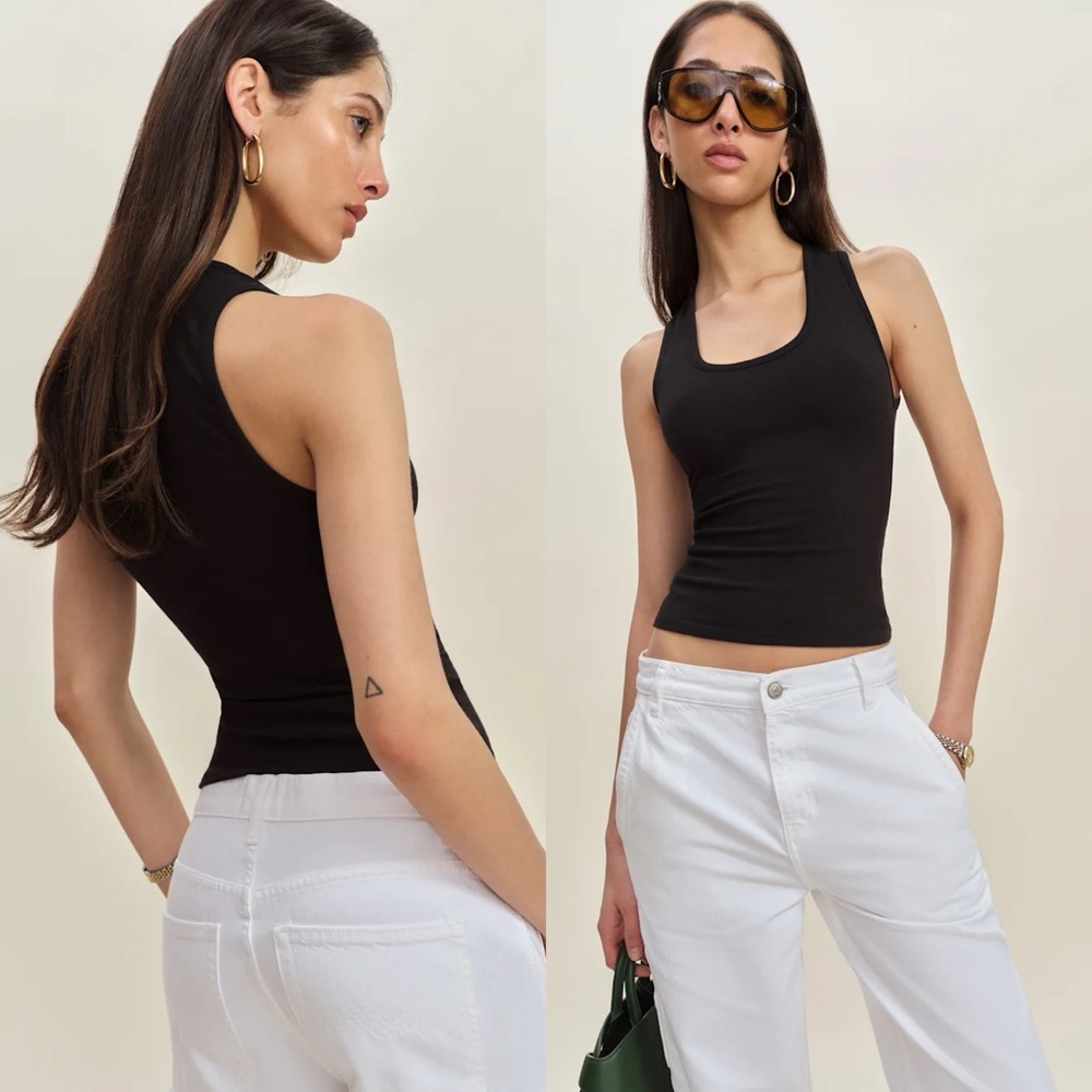 REFORMATION NEW Archie Knit Black Tank M